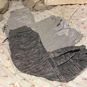 3 Pairs of Gray Kids Jogger Pants - Large